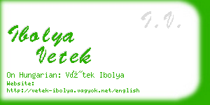 ibolya vetek business card